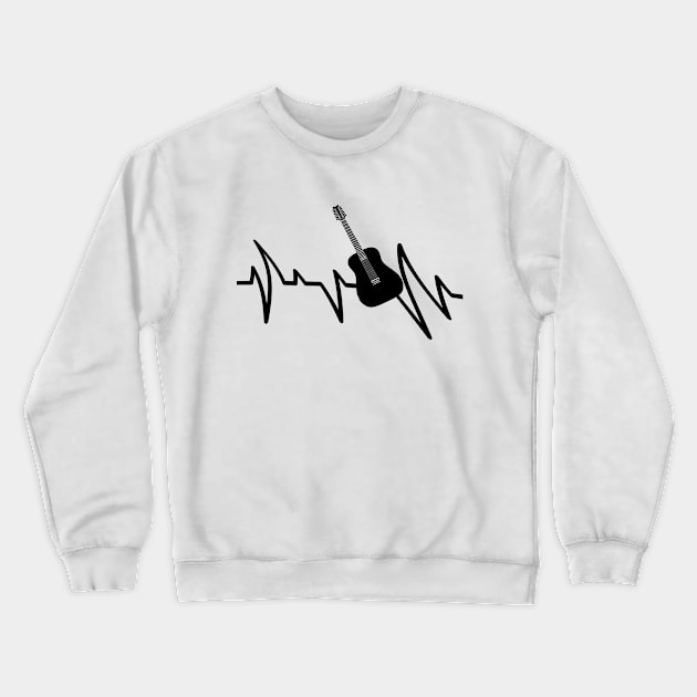 heartbeat line guitar Crewneck Sweatshirt by holako5